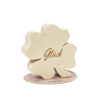 Kleeblatt GLÜCK-GESCHENK Zirbe Massiv