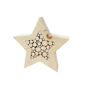 Himmlischer Tiroler Weihnachtsstern aus Zirbe Gr. 3 "mit GRAVUR"