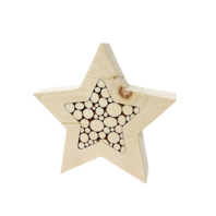 Himmlischer Tiroler Weihnachtsstern aus Zirbe Gr. 3 "mit GRAVUR"