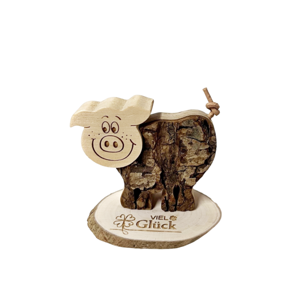 Ein tierisches Geschenk mit Spruchauswahl "GLÜCKSSCHWEICHEN Rudy"