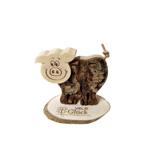 Ein tierisches Geschenk mit Spruchauswahl "GLÜCKSSCHWEICHEN Rudy"
