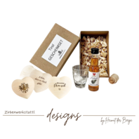 Tiroler ZIRBELER Geschenkset "ZIRBENHERZ" (Gravurauswahl) 1