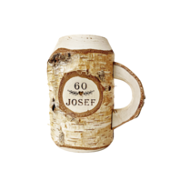 Holzbierkrug 0,4 – Rustikales Biergeschenk "GEBURTSTAG"