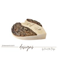 Holzherz Poesie im rustikalen Rindendesign "HOCHZEIT" 1