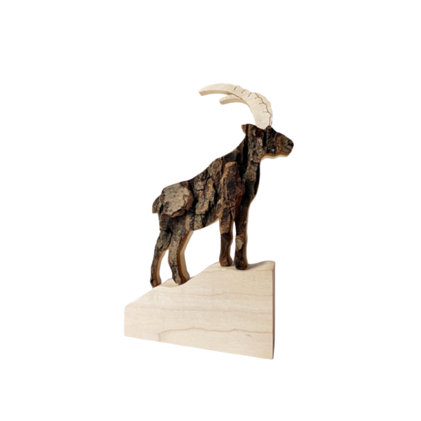 Steinbock aus Holz - König der Alpen "Klassisch"