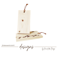 Tiroler Jausnbrettl aus Zirbe "BERGWELT" 1