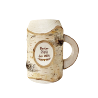 Holzbierkrug 0,4 – Rustikales Biergeschenk "Bester PAPA"