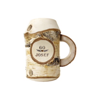 Holzbierkrug 0,4 – Rustikales Biergeschenk "GEBURTSTAG" 1