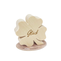 Kleeblatt GLÜCK-GESCHENK Zirbe Massiv 2