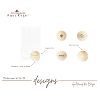 Tiroler Zirbenkugel "AquaNova" mit Wasserrille für Wasser-Karaffe 2