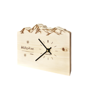 Tiroler Berguhr „ZirbenClock“ (Wunschgravur - Lieblingsberg)